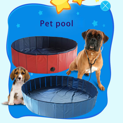 Portable Foldable Pet Pool & Bathtub | Dog & Cat Bathing Tub | Outdoor Kids Pool | Durable Pet Cleaning Bath Tub