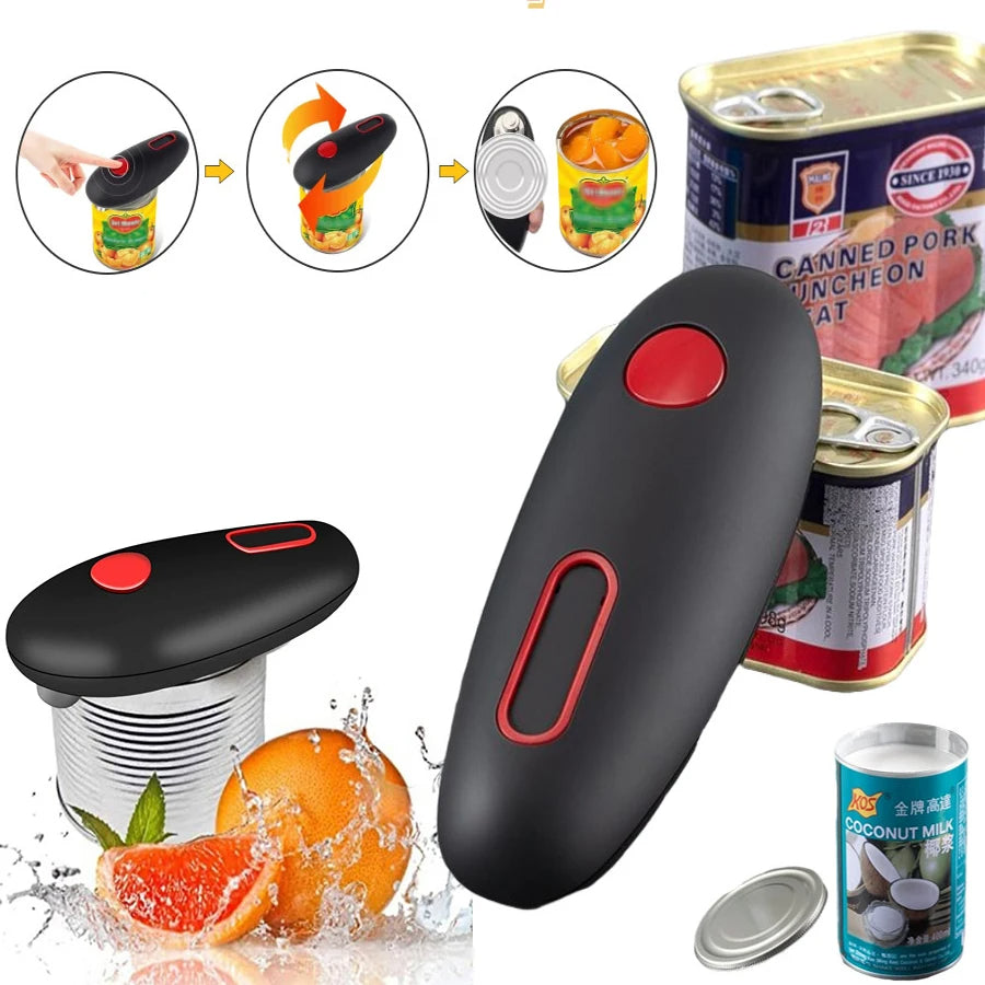 Electric Can Opener One Touch Automatic Jar & Bottle Opener Hands Free Kitchen Tool