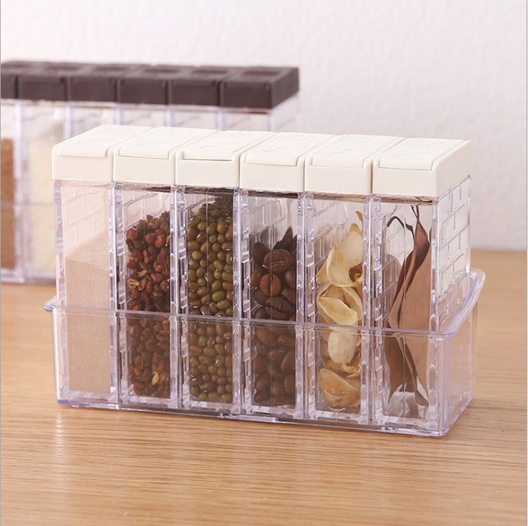 Kitchen Seasoning Storage Box – Spice Container Organizer with Lid for Salt, Sugar & Masala