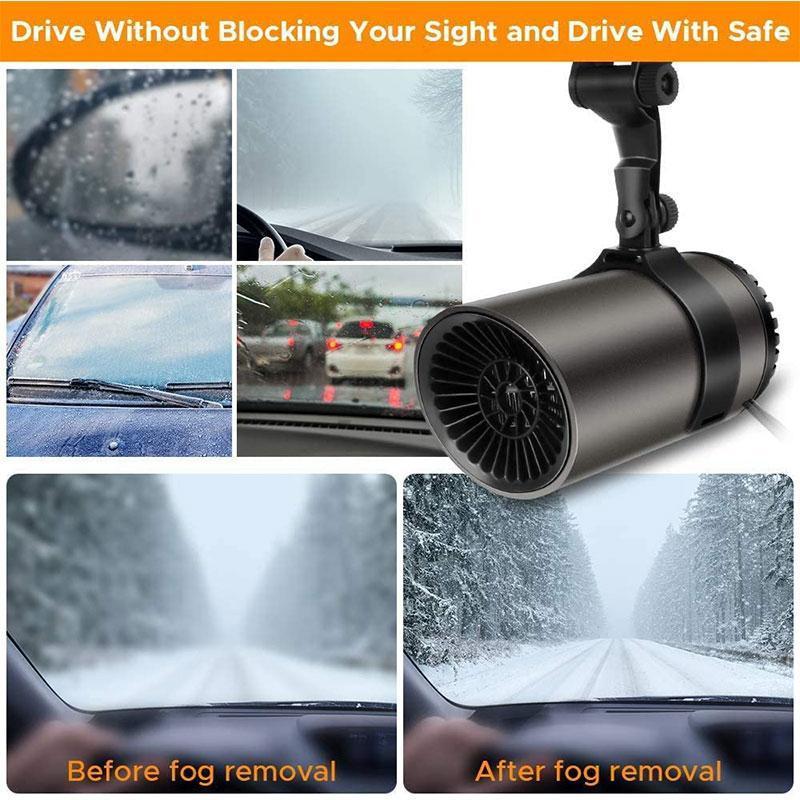 12V Car Heater Fan & Defroster | Windshield Defogger Demister | Portable Warm Air Blower for Car Glass & Interior Heating