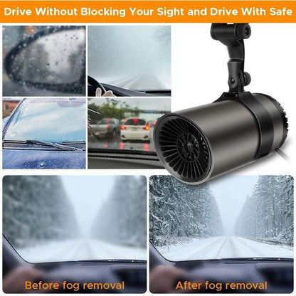 12V Car Heater Fan & Defroster | Windshield Defogger Demister | Portable Warm Air Blower for Car Glass & Interior Heating