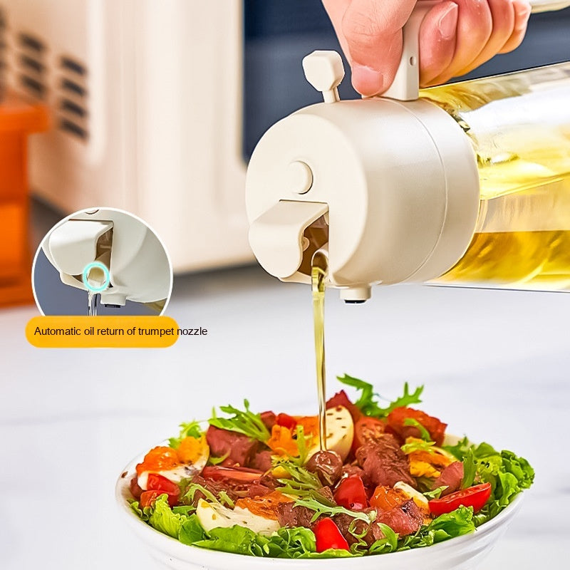 2-in-1 Olive Oil Sprayer & Dispenser 470ML – Glass Oil Spray Bottle for Cooking, BBQ, Air Fryer & Kitchen Use