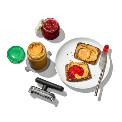 Multifunctional Bottle & Can Opener – Easy Grip Jar Opener Kitchen Gadget for Lids, Caps & Bottles