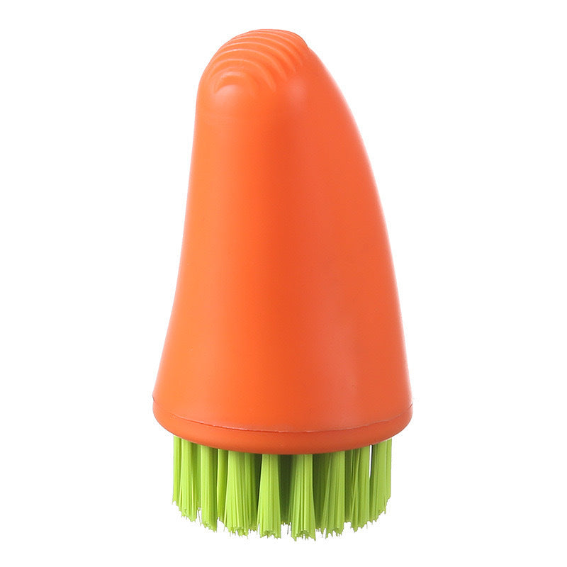 Carrot Vegetable Brush Scrubber – Kitchen Cleaning Brush for Potatoes, Carrots & Fruits, Food-Grade Scrub Brush with Ergonomic Handle