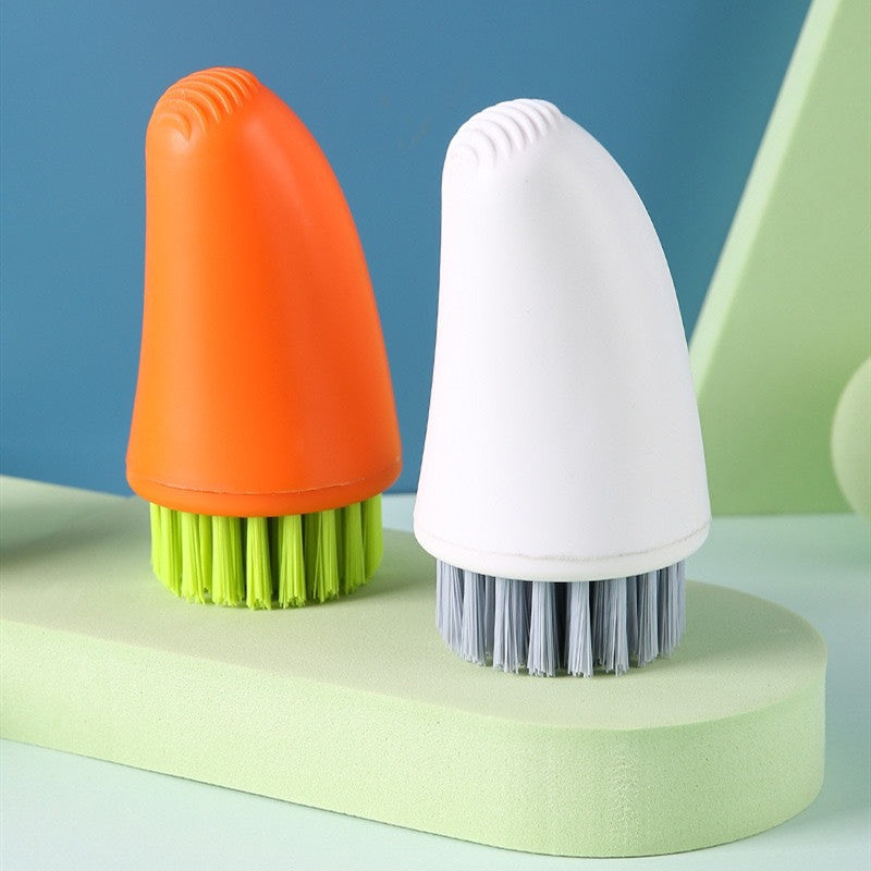 Carrot Vegetable Brush Scrubber – Kitchen Cleaning Brush for Potatoes, Carrots & Fruits, Food-Grade Scrub Brush with Ergonomic Handle
