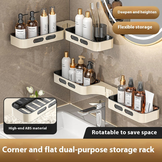 Thickened Punch-Free Bathroom Rack – Heavy Duty Wall Mounted Storage Shelf, Multi-Layer Bathroom Organizer for Shower, Toilet & Home Storage