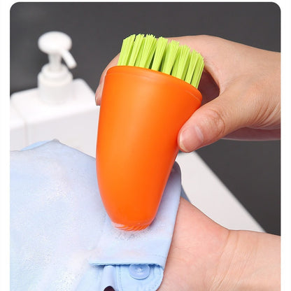 Carrot Vegetable Brush Scrubber – Kitchen Cleaning Brush for Potatoes, Carrots & Fruits, Food-Grade Scrub Brush with Ergonomic Handle
