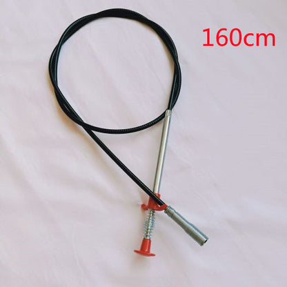 Drain Clog Remover Tool 60CM 90CM 160CM – Flexible Sewer Dredger Spring for Sink & Hair Cleaning