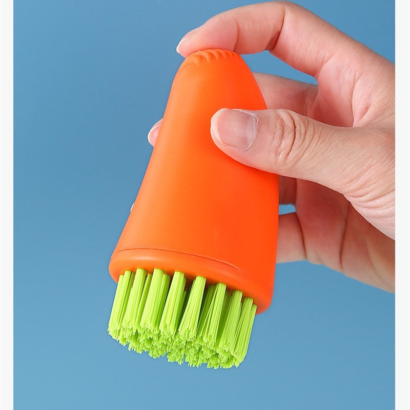 Carrot Vegetable Brush Scrubber – Kitchen Cleaning Brush for Potatoes, Carrots & Fruits, Food-Grade Scrub Brush with Ergonomic Handle